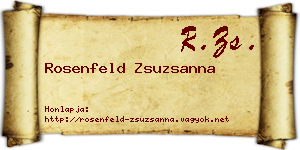 Rosenfeld Zsuzsanna névjegykártya