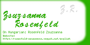 zsuzsanna rosenfeld business card